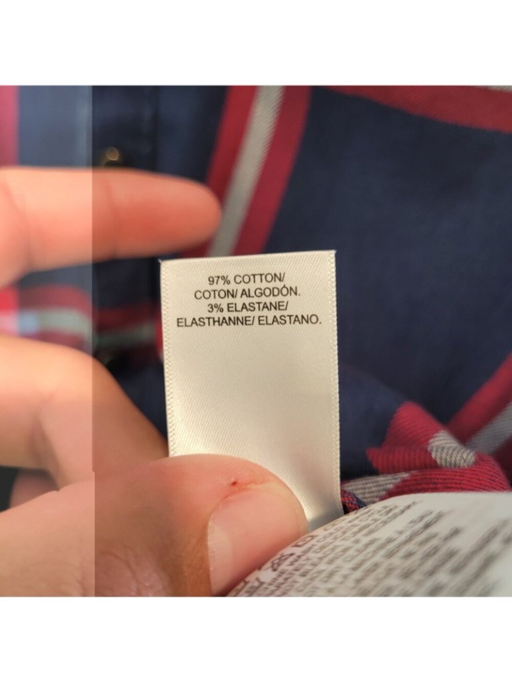 Lucky Brand Button Up Shirt Mens XL Blue Plaid Slim Fit Saturday Stretch - Picture 8 of 9